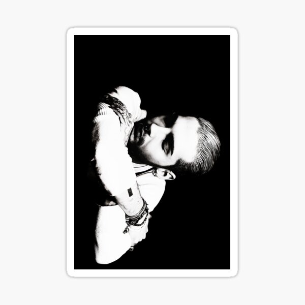 Bill Kaulitz in Schwarz und Weiß Sticker