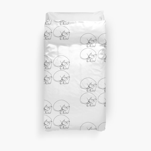 croissant dog Duvet Cover