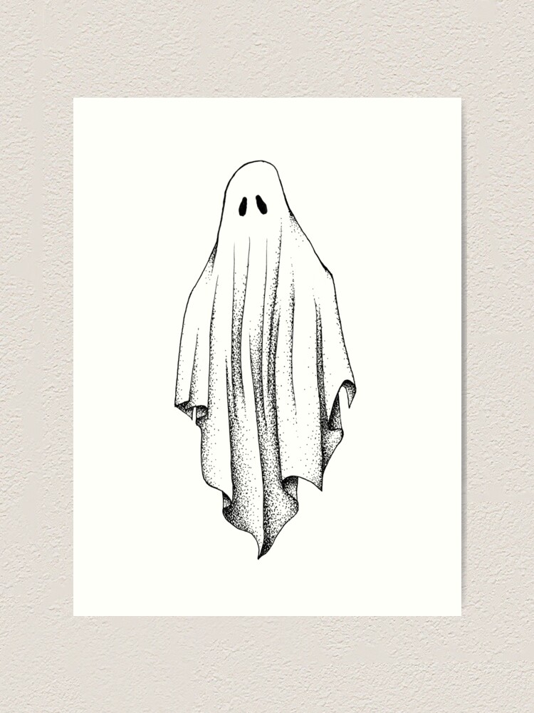 "Sheet Ghost" Art Print by wordlesspaintng | Redbubble