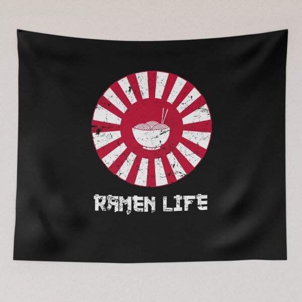 Item preview, Ramen Life Japanese Noodles Lover Vintage Retro Style Japan Japanese Flag designed and sold by Basti09.