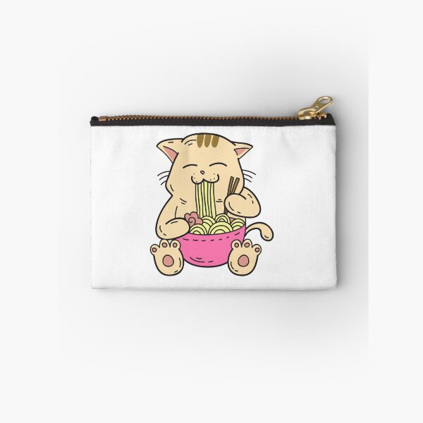 Item preview, Cute kawaii Japanese anime cat ramen t-shirt with pink bowl designed and sold by Dogvills.