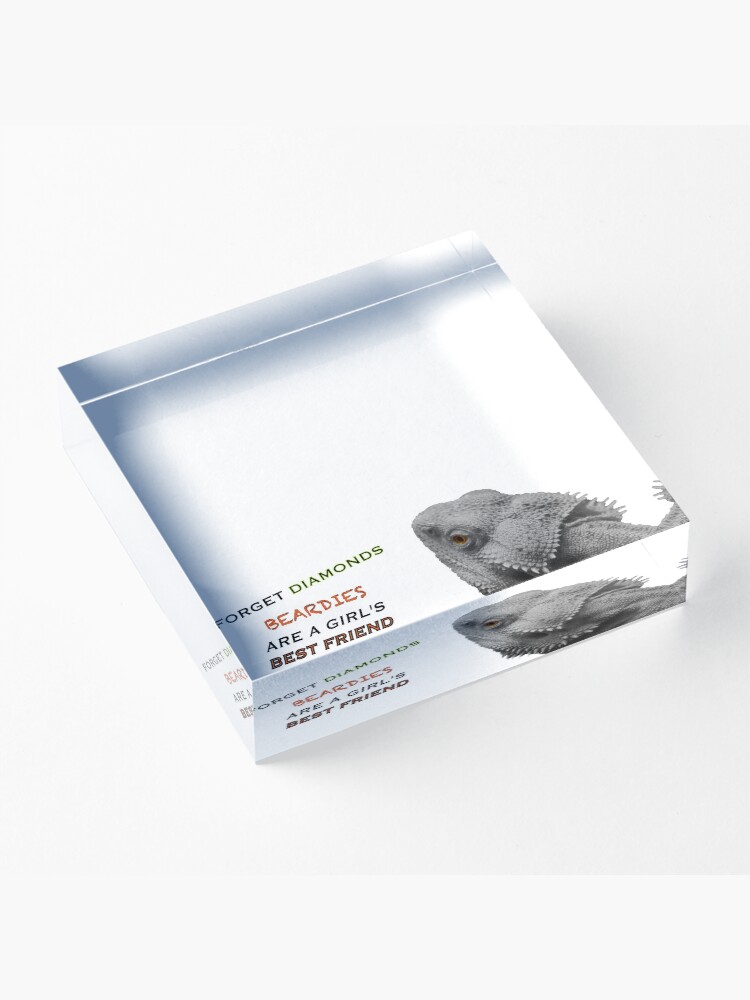 Alternate view of Forget Diamonds - Beardies Are A Girls Best Friend Acrylic Block