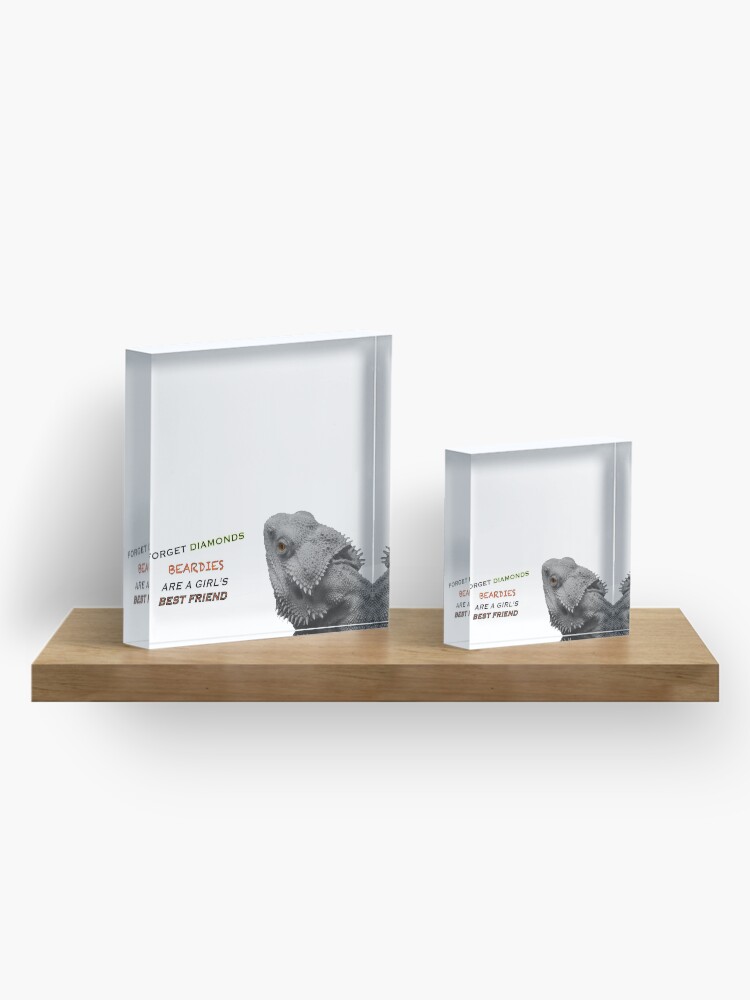 Alternate view of Forget Diamonds - Beardies Are A Girls Best Friend Acrylic Block