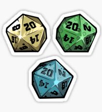 Elemental D20 Dice sticker set Sticker