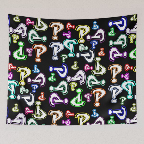 Item preview, INTERROBANG COLOURFUL RAINBOW SCATTER PATTERN THE QUESTION PLUS EXCLAMATION EQUALS  designed and sold by Iskybibblle.