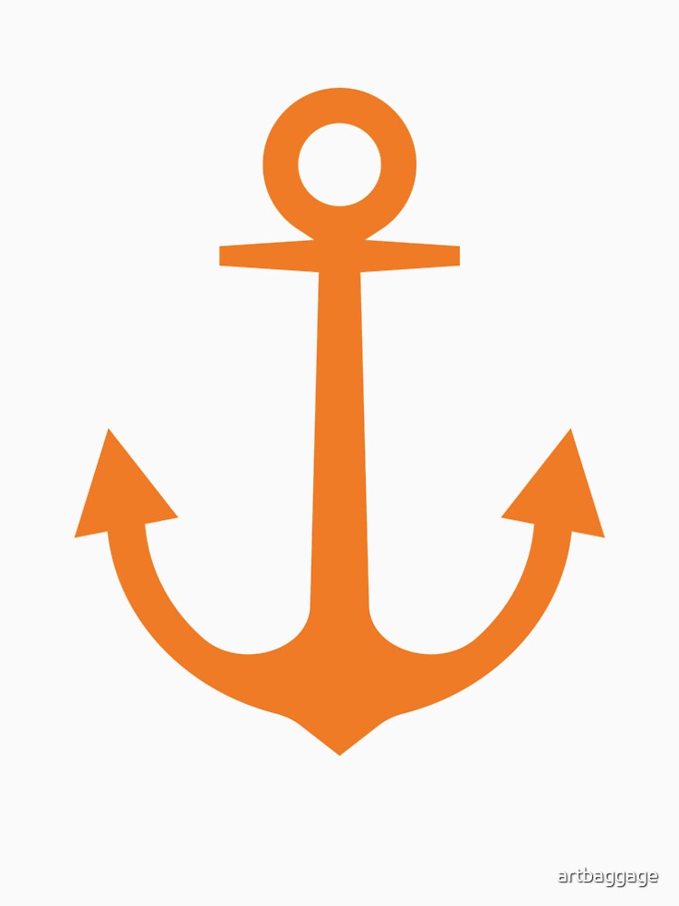 Anchor | Woman Sea T-shirt | Russet Orange Color by artbaggage