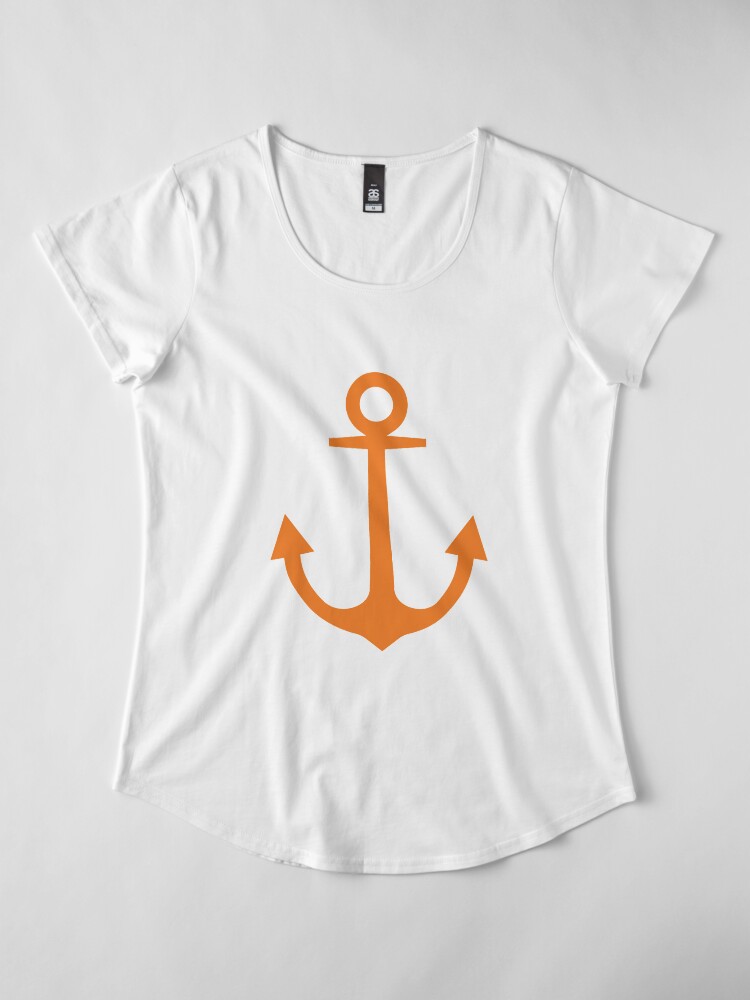 Alternate view of Anchor | Woman Sea T-shirt | Russet Orange Color Premium Scoop T-Shirt