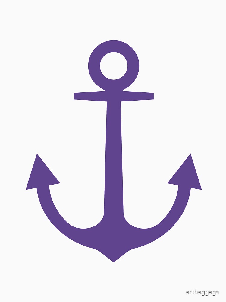 Anchor | Woman Sea T-shirt | Ultra Violet Color by artbaggage