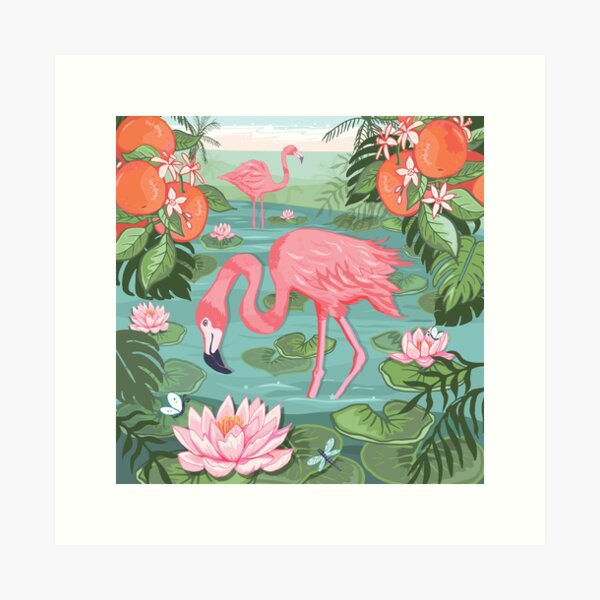 Flamingo Grove Art Print