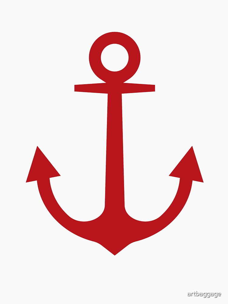 Anchor | Woman Sea T-shirt | Valiant Poppy Color by artbaggage