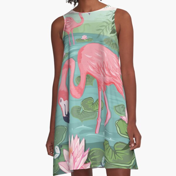 Flamingo Grove A-Line Dress