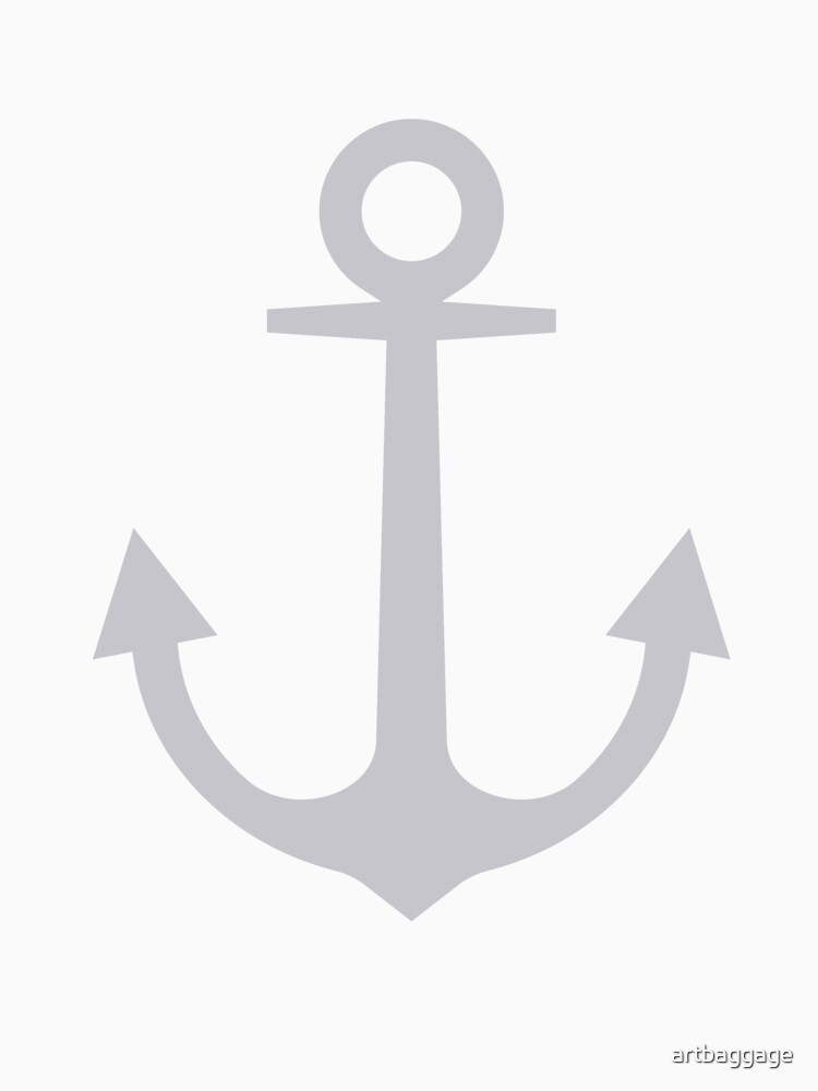 Anchor | Woman Sea T-shirt | Quiet Gray Color by artbaggage