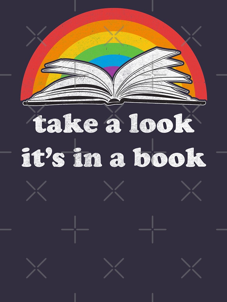 Thumbnail 3 of 3, Racerback Tank Top, Take a look, its in a book - Retro inspired Reading Rainbow designed and sold by KellyDesignCo.