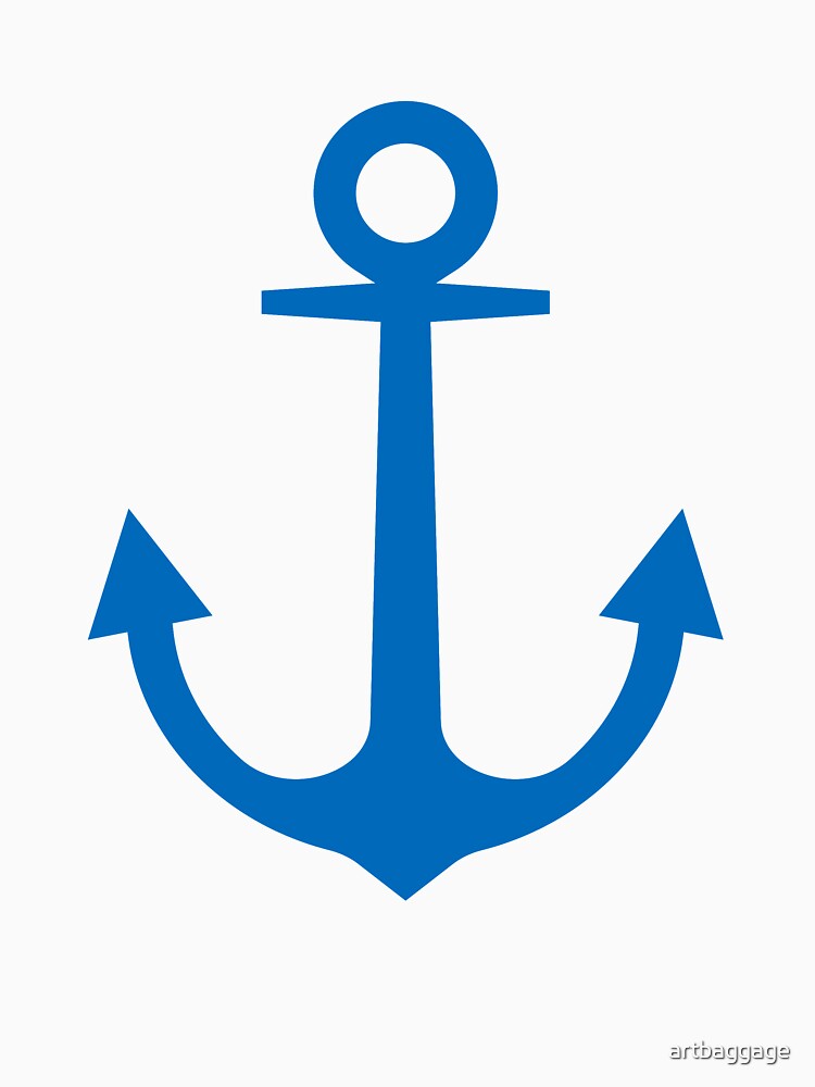 Anchor | Woman Sea T-shirt | Nebulas Blue Color by artbaggage