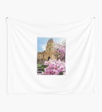Flowers and architecture Wall Tapestry
