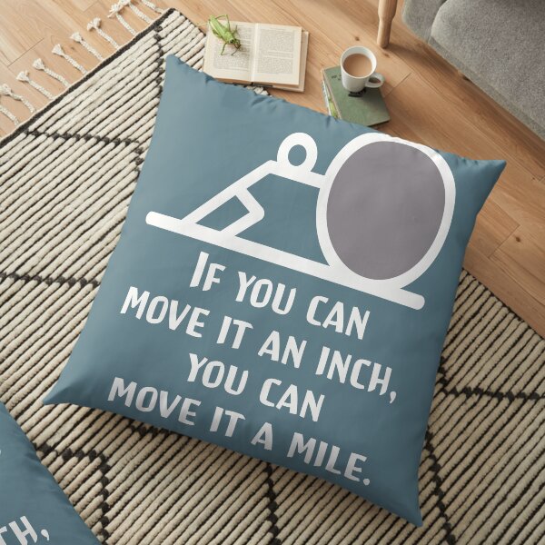 Traction! If you can move it an inch Floor Pillow