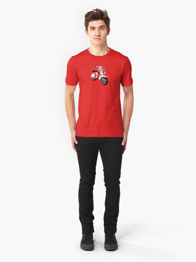Alternate view of Scooter T-shirts Art: TV 175 Series 1 Mod style racer. Slim Fit T-Shirt