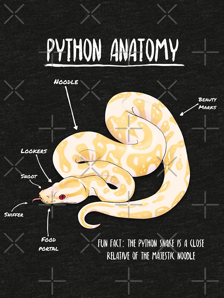 "Albino Python anatomy" T-shirt by AnimalArtist | Redbubble