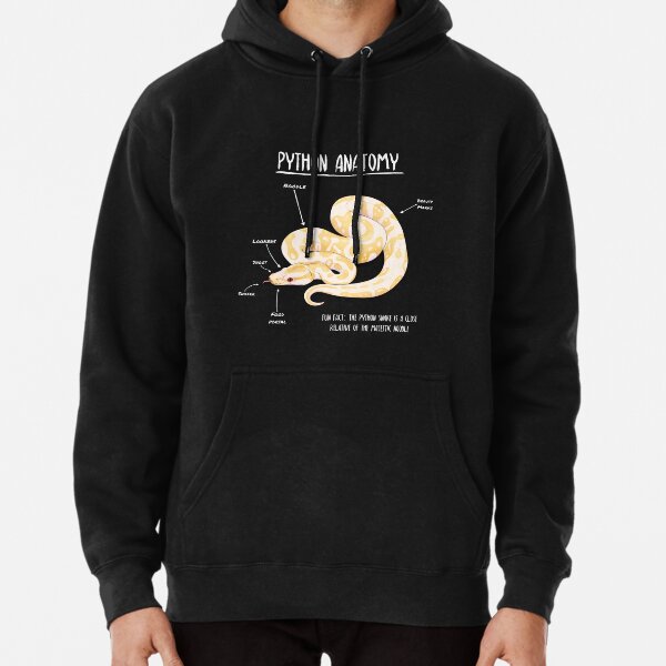 Albino Python anatomy Pullover Hoodie