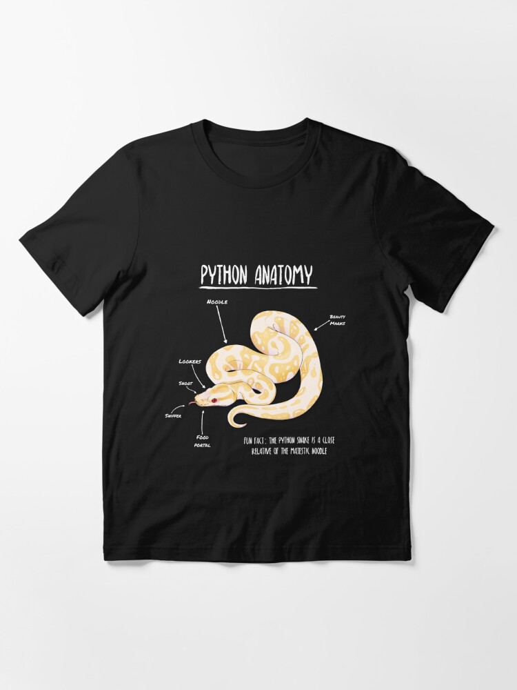 Albino Python Anatomy T Shirt For Sale By Animalartist Redbubble