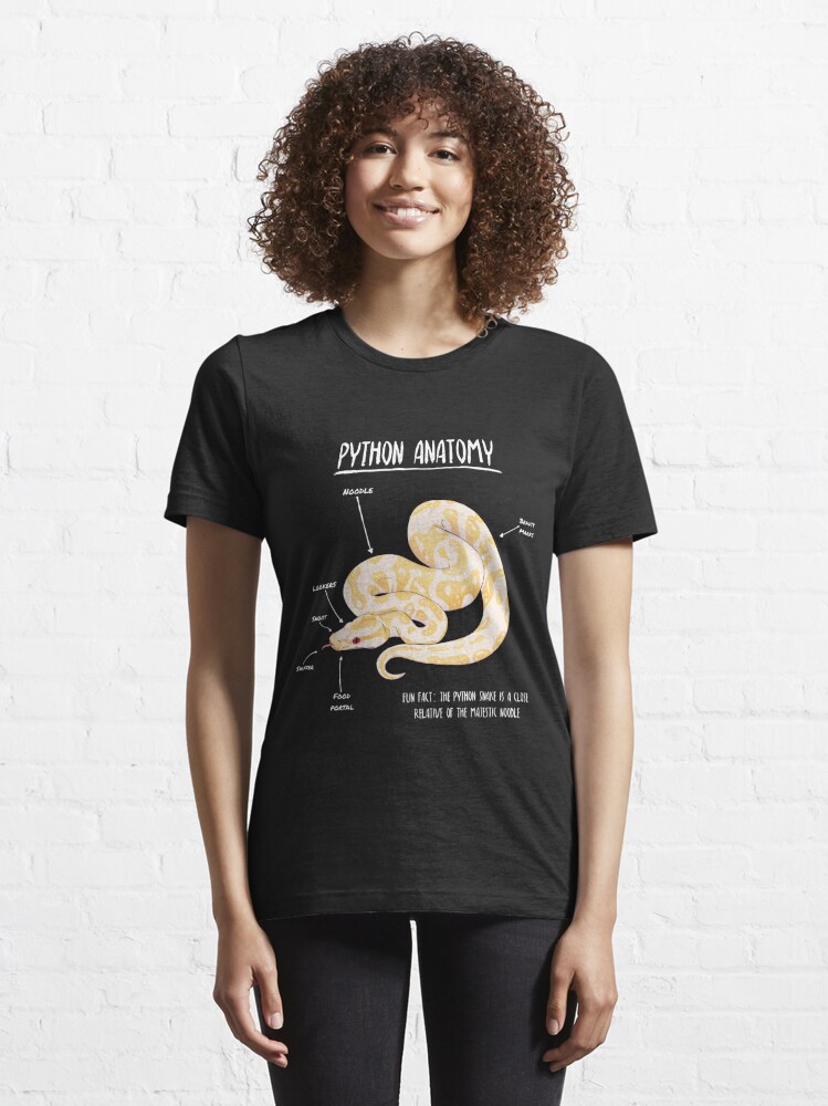 Albino Python Anatomy T Shirt For Sale By Animalartist Redbubble