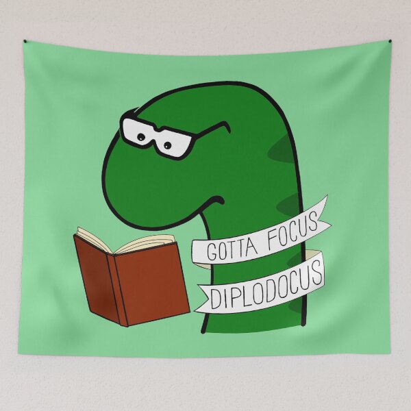 Item preview, Gotta Focus Diplodocus designed and sold by BaconPancakes21.