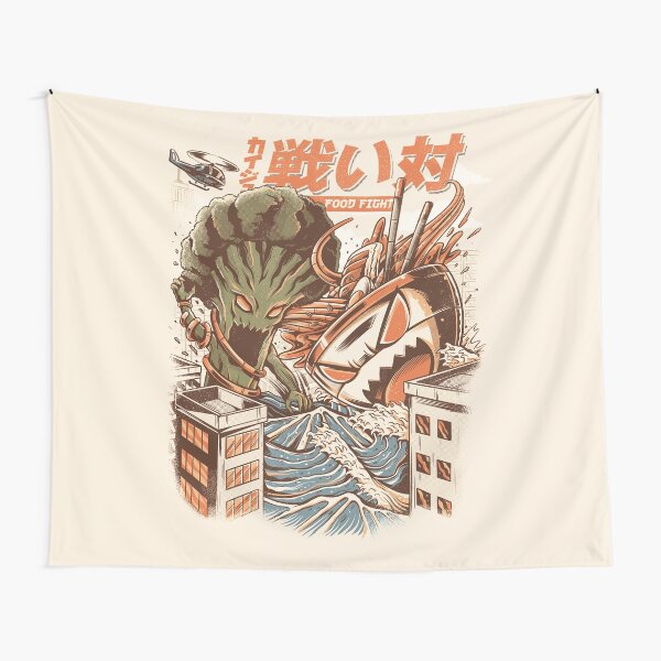 Kaiju Food Fight Tapestry