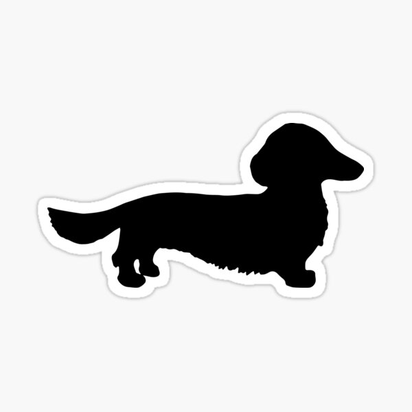 Longhair Dachshund Sticker