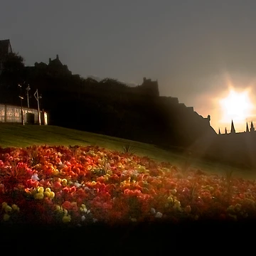 Artwork thumbnail, Edinburgh Sunset by Chris Clark