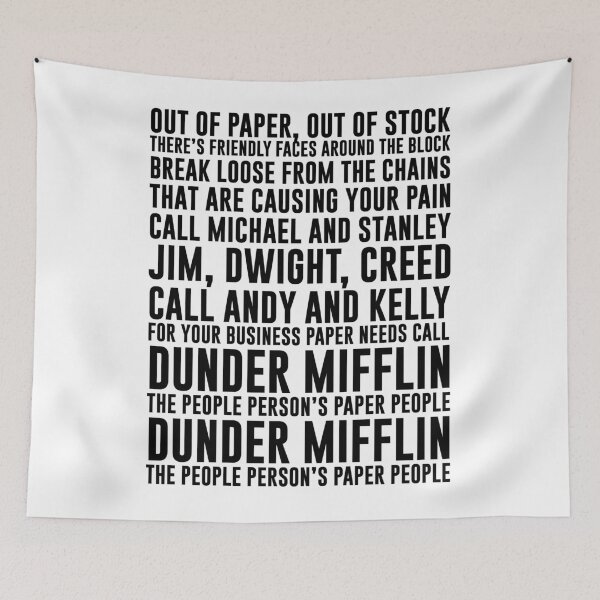 Item preview, Dunder Mifflin Song designed and sold by Connor Schwinn.