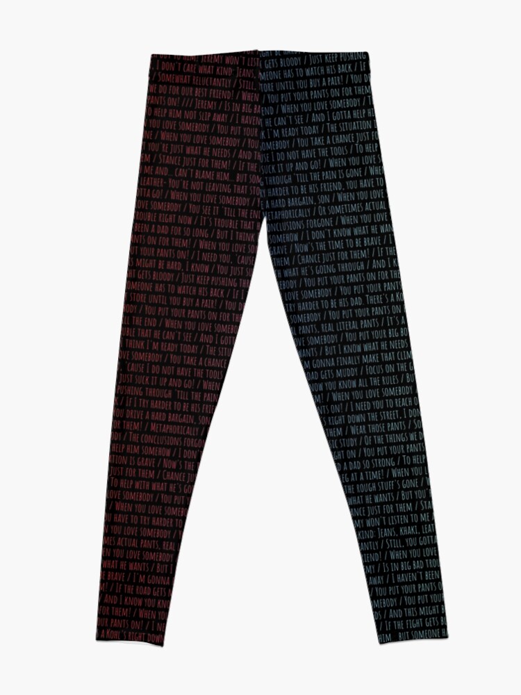The Pants Song Lyrics - Be More Chill Leggings for Sale by