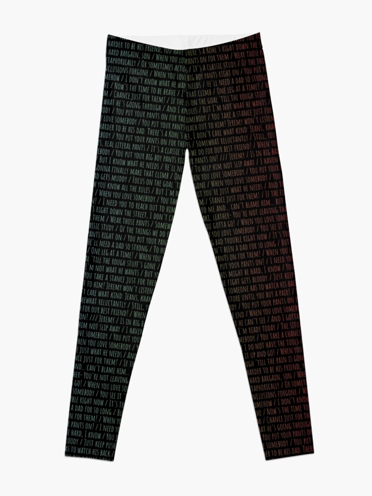 The Pants Song Lyrics - Be More Chill Leggings for Sale by
