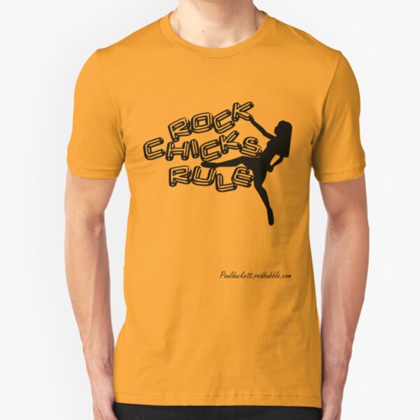 Rock Chicks Rule - Black text Slim Fit T-Shirt
