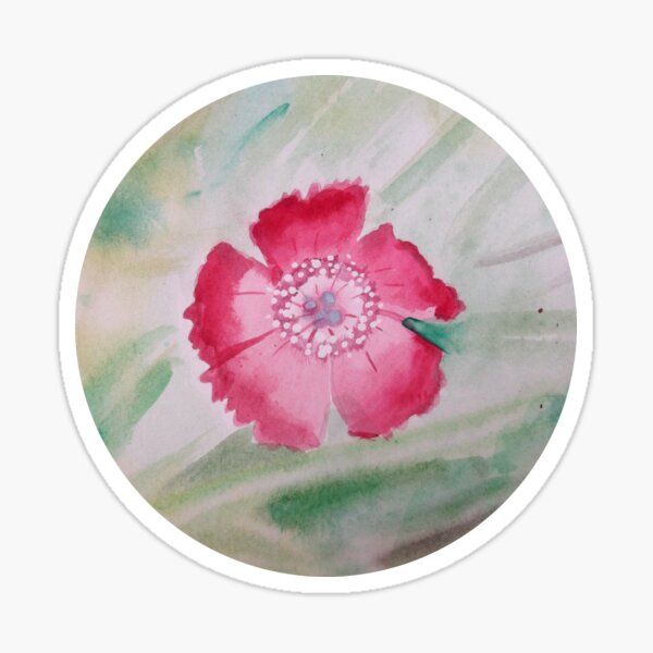 Kleine Rosa Blume Sticker
