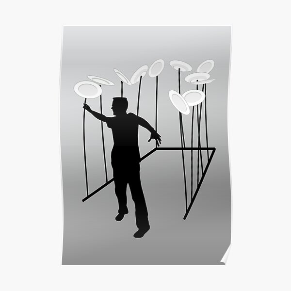 Stressed - spinning plates - card Poster