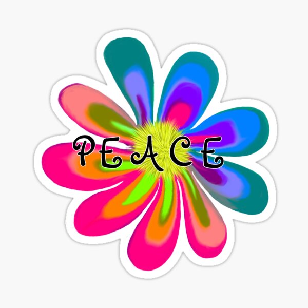 Peace Flower Sticker