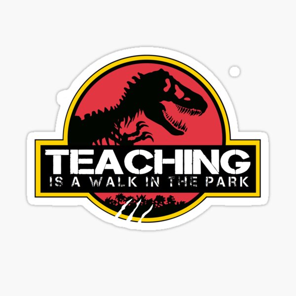 Aperçu de l'œuvre L'enseignement est une promenade dans le parc Professeur de dinosaures T Rex créée et vendue par yellowdellow.