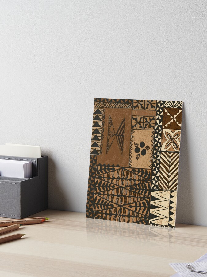 Fonulei Pattern - Tongan Ngatu Art Board Print for Sale by lolomastudio