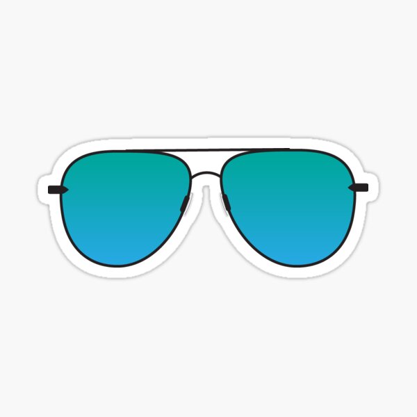 blue sunglasses Sticker