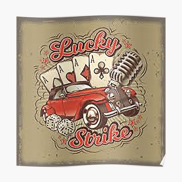 Póster «Cigarrillos Retro Lucky Strike» de K1Store