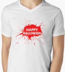 T-Shirt With Happy Halloween Men's V-Neck T-Shirt