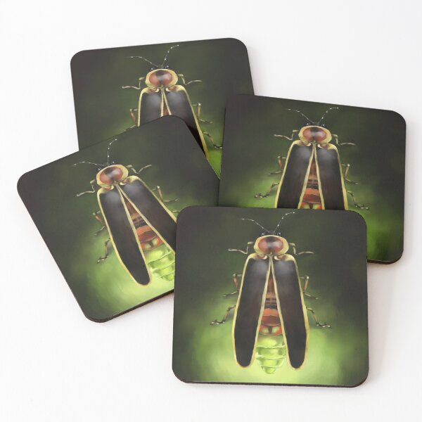 Item preview, Lightning Bug Painting - Indiana State Bug - Firefly by Ela Steel designed and sold by elasteel.