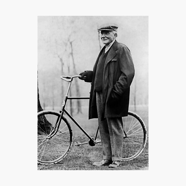 Item preview, John D. Rockefeller with Bicycle - 1913 designed and sold by warishellstore.