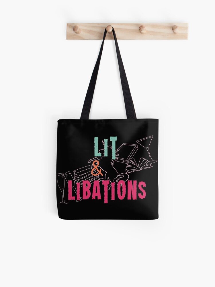 Thumbnail 1 of 2, Tote Bag, Lit & Libations designed and sold by 4everYA.