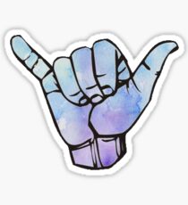 purple and blue pastel shaka Sticker
