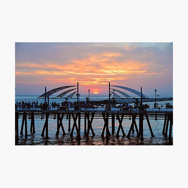 Item preview, Sunset Horseshoe Pier  designed and sold by Walt Conklin.
