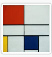 Piet Mondrian, Abstract Art, Famous European Sticker