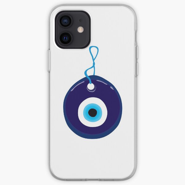 Perle bleue mauvais oeil Coque souple iPhone