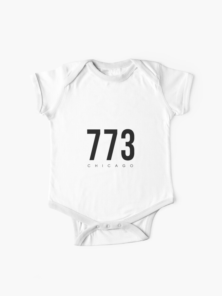 Chicago Il 773 Area Code Design Baby One Piece By Cartocreative Redbubble