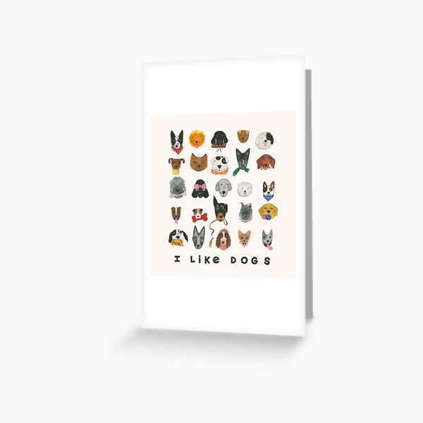 Happy Dogs Greeting Card